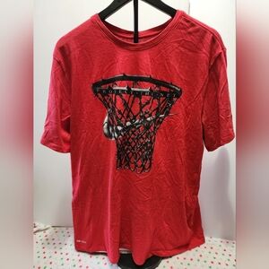 Nike Men's Red XL T-shirt Protect The Net Logo DRI-FIT